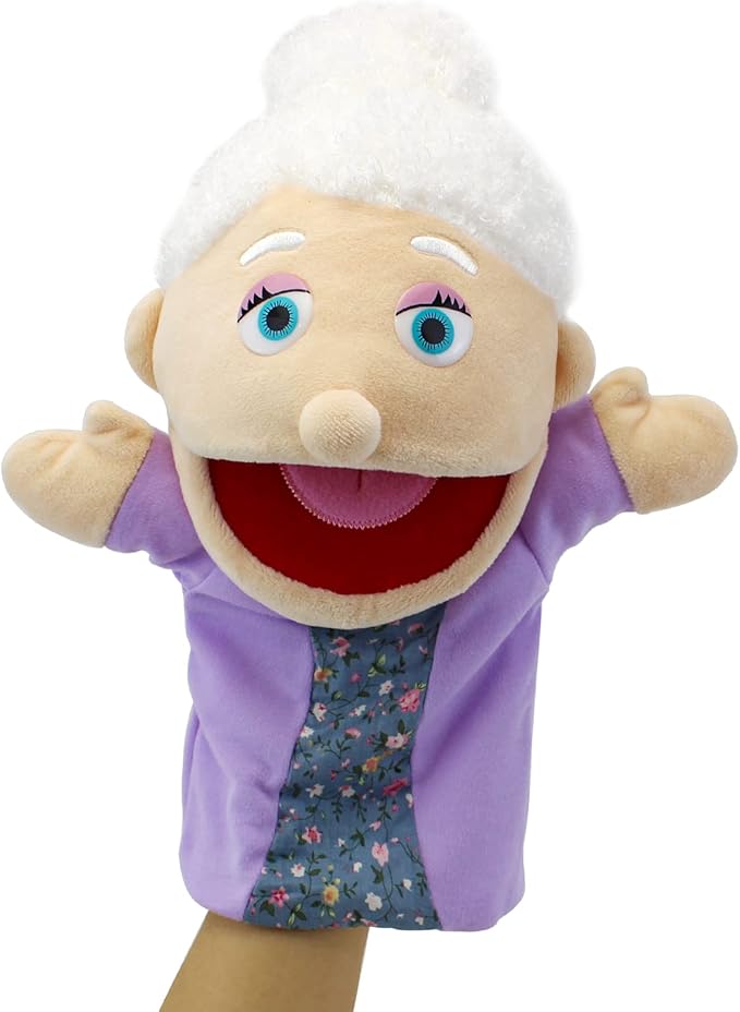 Family Hand Puppets,Puppets for Kids Role Paly Family Members 13.4 INCH Multi-Ethnic Puppets Plush Soft Hand Puppets Family Puppets Story Toys,Puppets for Girls Boys Finger Puppets Puppet Set Gifts