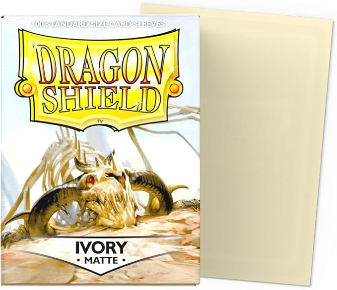 Dragon Shield | Standard Size Card Matte Sleeves | 100 CT - Smooth & Tough Premium TCG Sleeves | Compatible with Pokemon, Flesh & Blood, One Piece & Magic the Gathering | Ivory
