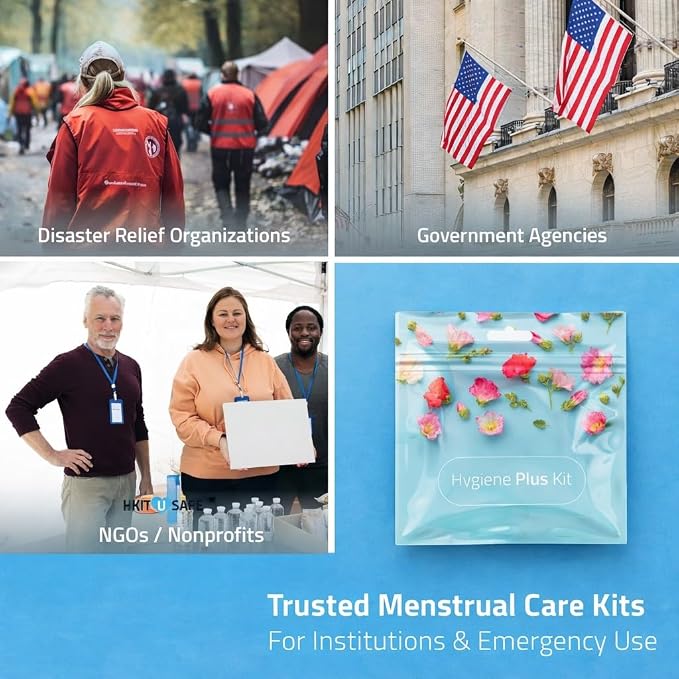 Hygiene Plus Assorted Period Kit with Disposable Underwear (500, Packs) | Each kit: 1 disposable underwear, 1 pad, 1 tampon, 1 pantiliner & 1 feminine wipe