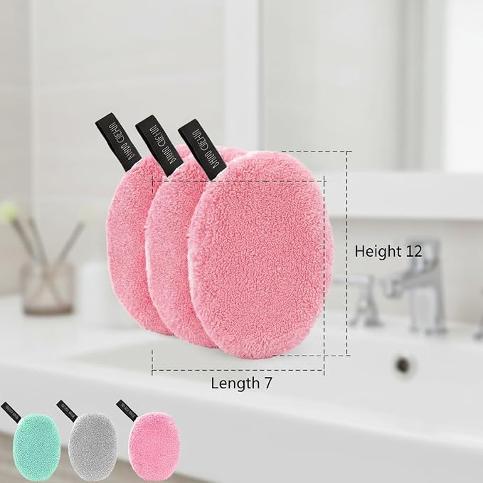 Intimate Washcloths 3 Pack– Towels Soft Microfiber, Intimate Wash Pads for Feminine Hygiene, Postpartum Care, Sensitive Ski, Wash Pad Reusable, Wipe After Using Portable Bidet（Pink）- S