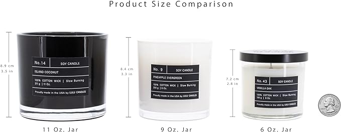 Lulu Candles | Jasmine, Oud & Sandalwood | Luxury Scented Soy Jar Candle | Hand Poured in The USA | Highly Scented & Long Lasting (9 Oz. 2 Pack)