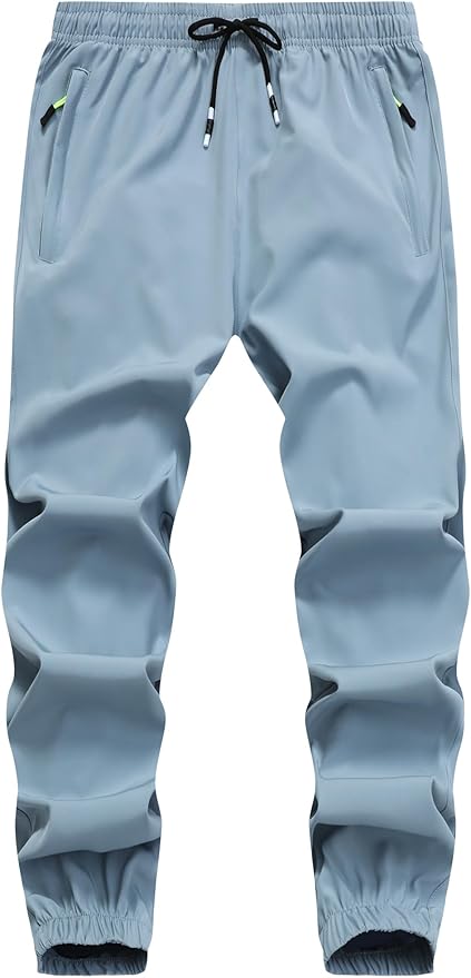 Boys Hiking Joggers Pants Outdoor Youth Quick Dry Lightweight Athletic with Zipper Pockets