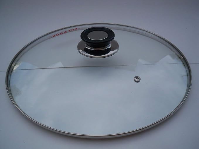 Ceramic Marble Coated Cast Aluminium Non Stick Stir Fry Wok With Glass Lid (34 cm)