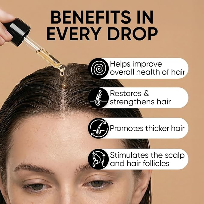MOERIE Ultimate Hair Growth Serum for Natural Hair Regrowth & Thickening - Anti Thinning & Hair Loss Treatment for Women - Rapid Hair Growth Products - Scalp Oil Alternative - 1.69 fl oz, 2 pack