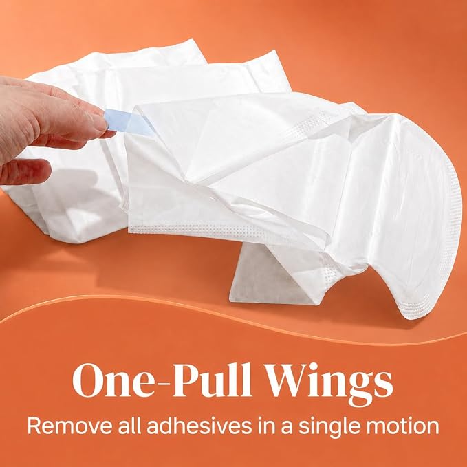 Carity Organic Cotton Pads 3 in 1 Multipack - Ultra Thin Pad with Wings, Unscented, Regular/Large/Overnight (Multipack 50 Count)