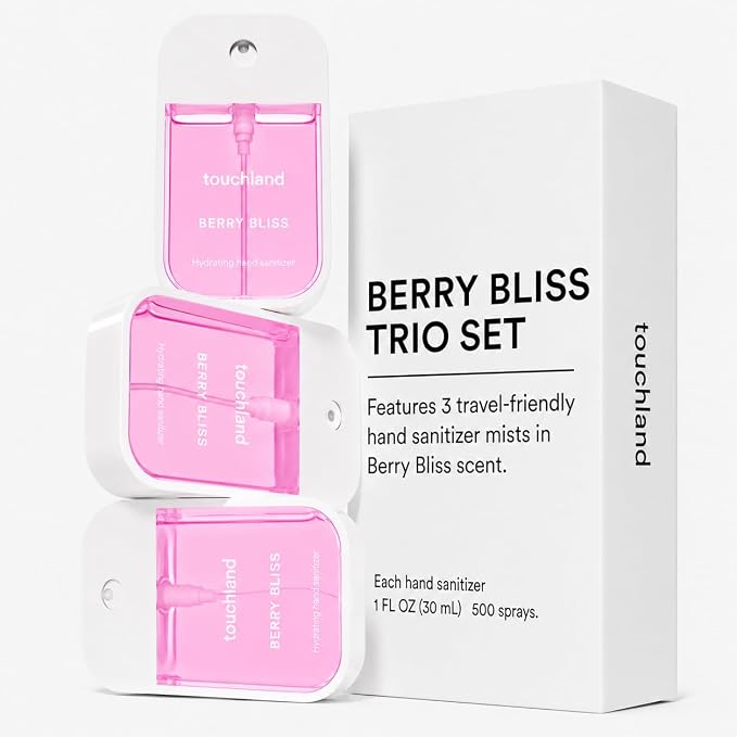 Touchland Hand Sanitizer Spray, Berry Bliss Trio - 3 x 1 FL OZ