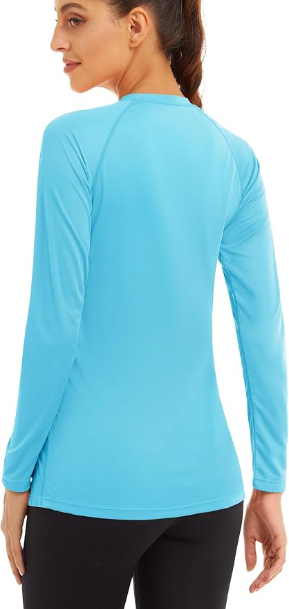 MAGCOMSEN Women's Long Sleeve Shirts UPF 50+ Sun Protection Shirts for Hiking Fishing Workout Rash Guard