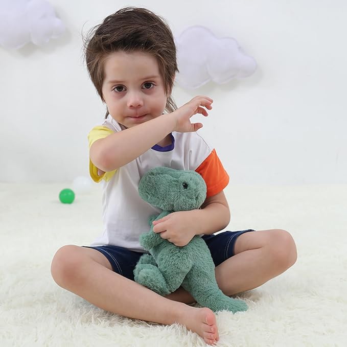 Apricot Lamb Toys Plush Green Dinosaur Stuffed Animal Soft Cuddly Perfect for Girls Boys (Medium, 14 Inches)