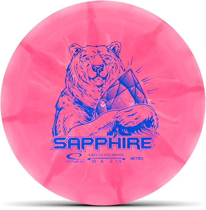 Latitude 64 Retro Burst Disc Golf Disc Set (6-Pack) - Perfect for New to Intermediate Players | Includes Keystone, Fuse, River, Saint, Sapphire, Ballista | Grippy Base Plastic | Colors May Vary