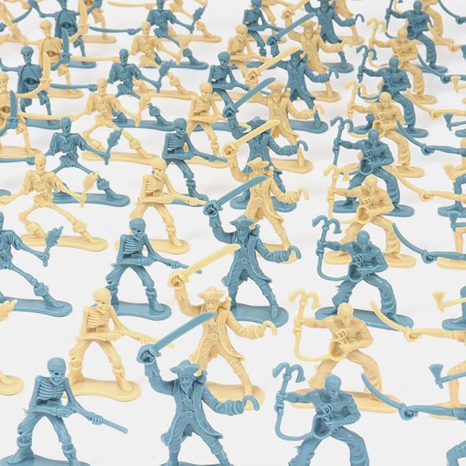 BESPORTBLE Pirate Soldier Figures 100pc Miniature Toy Soldiers Pirate Skeleton Warrior