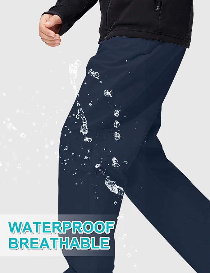Kids Cargo Pants Waterproof Boys Hiking Outdoor Camping Pants Quick Dry UPF 50+ Toddler Youth Uniform Pants