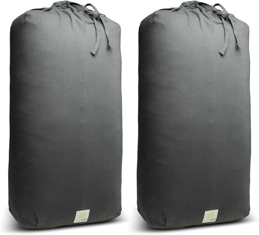 Extra Firm Large Yoga Bolster, 24" x 12" x 6" Cinched OR Zippered Yoga Pillow, Rectangular Cotton Cushion With Removable Cover for Studios, 1 Pack or 2 Pack