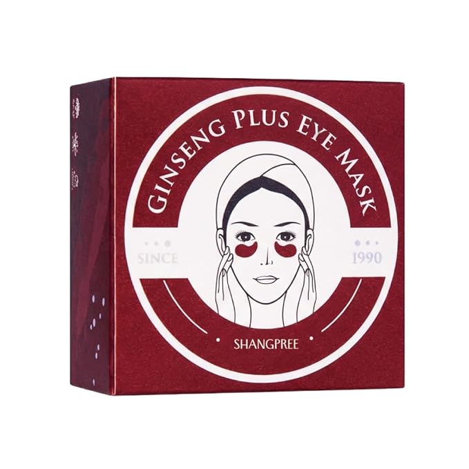 SHANGPREE Ginseng Plus Eye Mask (Eyepatches) 30 Pairs, Hydration & Elasticity Boost, Precious Ginseng Berry Extract, Cooling & Refreshing, for Dull Skin