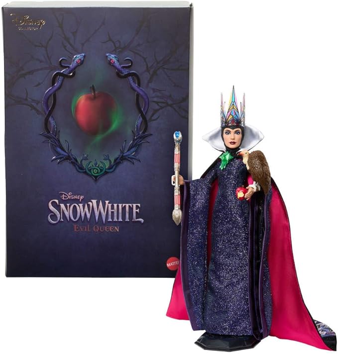Mattel Disney Collector Evil Queen Collectible Fashion Doll in Signature Clothing Inspired by Disney Snow White Movie, Gifts for Kids & Collectors