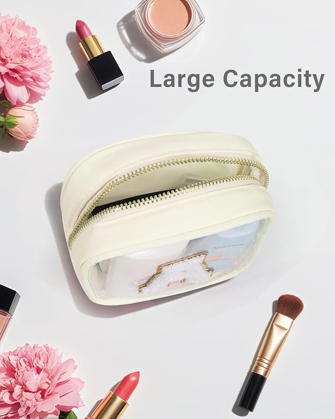 KOTORA Bridesmaid Gifts for Wedding Day, Bridesmaid Gifts | Bridesmaid Proposal Gifts Unique Gifts | Preppy Makeup Bag 30th Birthday Gifts for Her | Makeup Organizer Bag Preppy Stuff