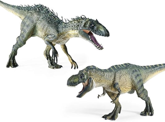 2Pcs Dinosaur Set, 15.7" Large Tyrannosaurus Rex and 12.2" Realistic T-rex, Educational Dinosaur Action Figure Wildlife Animal Model, Great for Collector, Party Favor, Birthday Gifts