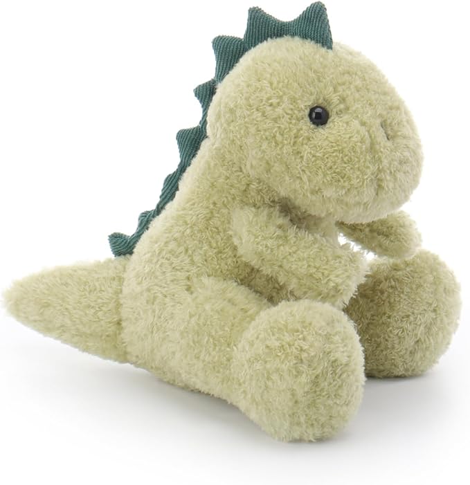 Apricot Lamb Velvet Dinosaur Stuffed Animals for Kids, Soft Cute Plush Toys for Baby Girl and Boy, 8 Inches
