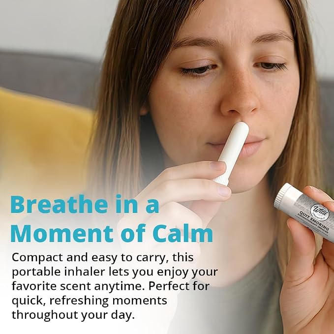 Wild Essentials Migraine Relief 2-Pack – Aromatherapy Roll-On & Nasal Inhaler – Basil, Chamomile, Lavender, Marjoram, Peppermint, Rosemary & Wintergreen – On-The-Go Comfort & Relaxation