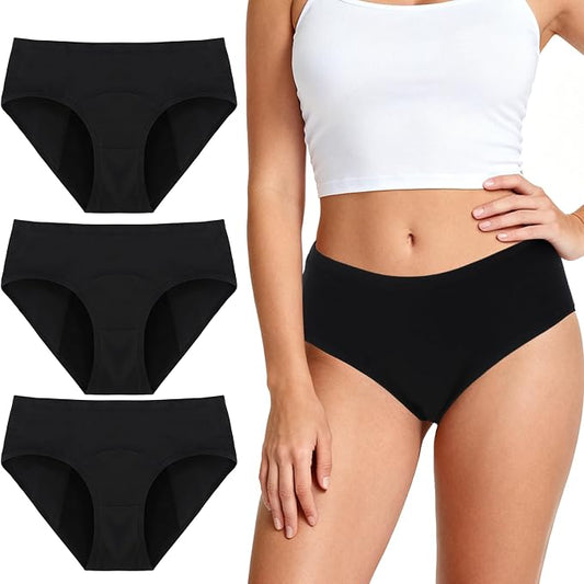 Period Underwear for Women, Overnight Panties Washable& Reusable | 60ML High Leak Proof Underwear, Breathable Cotton Period Briefs for Women/ Girls/ Teens/ Incontinence/ Postpartum