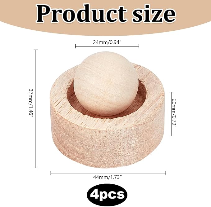 4PCS Burlywood Wooden Essential Oil Diffuser Compact Passive Oil Diffuser Small Aromatherapy Diffusers for Fragrance Eucalyptus Essential Oils Hotel Air Freshener for Home Office Car