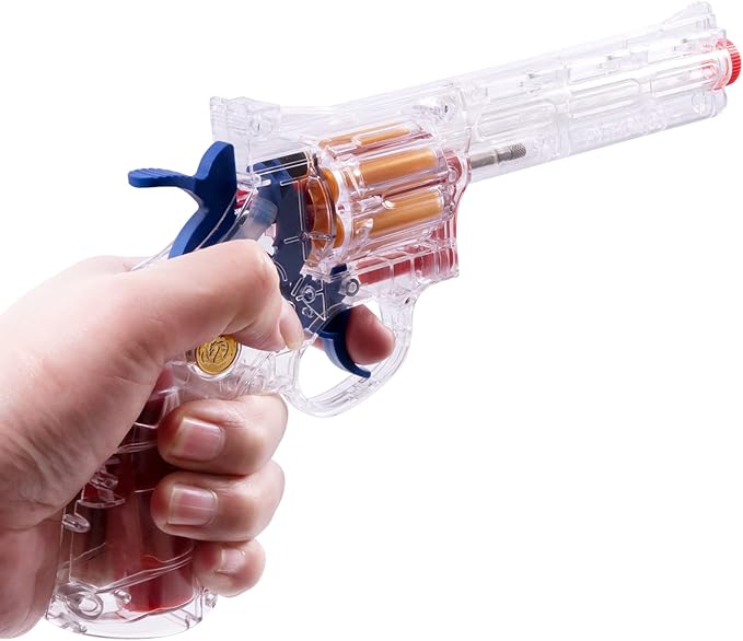 Clear Housing Toy Revolver Foam Blaster with Elite Soft Foam Darts for Nerf Guns Toys Gun Set for Kids Ages 5 6 7 8 Large