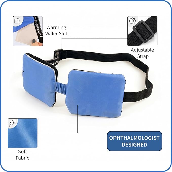 EyeGiene Insta-Warmth System Eye Mask, Heated Dry Eye Mask, Multi-Use Heat Treatment for Dryness, Fatigue, Styes, Blepharitis, Medical Device, Travel Accessories