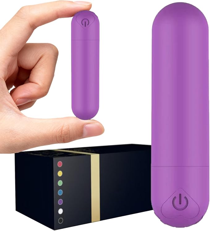 Mini Handheld Electric Back Massager Waterproof Quite Massager, Portable Massager for Back Neck Shoulder Body,Purple