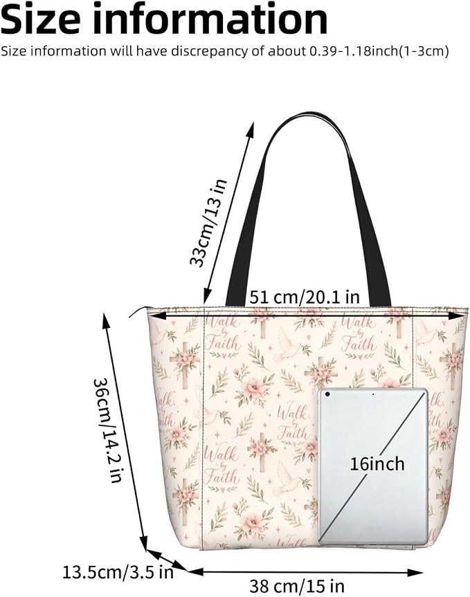Christian Cross Jesus God Yoga Mat Bag for Women with Mats Bags Carrier Carryall Canvas Tote with Zipper Pocket, Polyester Gym Bag for Yoga Pilates Beach Travel Fitness Workout Gifts for Yoga Lovers