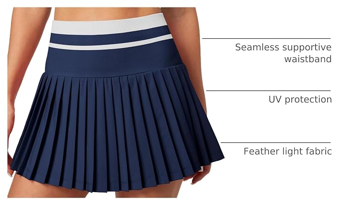 Pleated Tennis Skirt with Pockets for Women Tennis Skort for Woman High Waisted Golf Skirts Athletic Skirt
