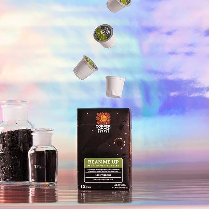 Copper Moon Single Serve Coffee Pods for Keurig K-Cup Brewers, Light Roast, Bean Me Up Blend, 72 Count