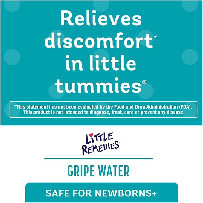 Little Remedies Gripe Water for Babies, with Chamomile, for Baby Gas Relief, No Alcohol or Artificial Dyes, 4 Fl Oz (Pack of 3)