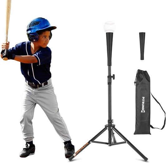 Baseball Softball Tee Batting Tee for Hitting T tee Ball Set Stand Baseball Softball Hitting Pitching Screen Net for Kids Teens Batting Net Set Training Equipment W/Carry Bag for Outdoor