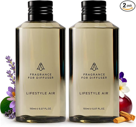 AromaPlan Hotel Scents Lifestyle Air 5 Fl Oz (2 Pack), Luxury Aroma & Hotel Fragrance Diffuser Oil- Hotel Diffuser Oil for Aromatherapy- USA Made, Bigger Bottle, Bolder Aroma & Longer Lasting