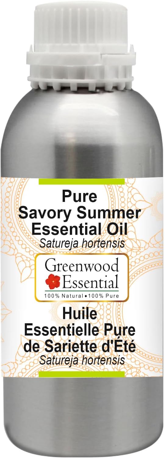 Greenwood Essential Pure Savory Summer Essential Oil (Satureja hortensis) Steam Distilled 630ml (21 oz)