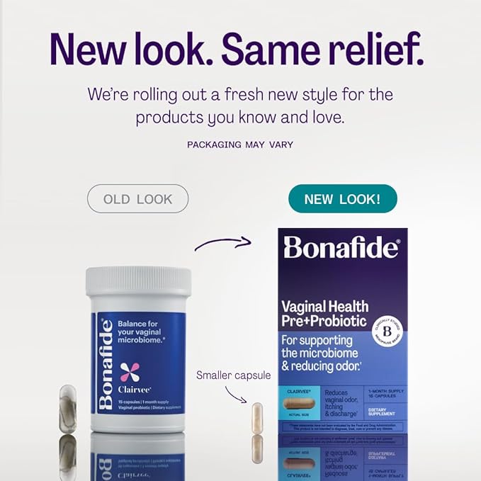 Bonafide Vaginal Pre + Probiotic for Women Clairvee – Hormone-Free, Clinically Studied – Supports Healthy Vaginal Microbiome While Helping Relieve Odor, Itching & Discharge – 2-Month Supply