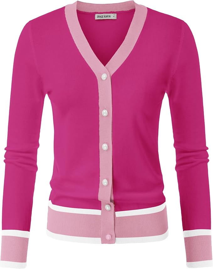 GRACE KARIN Cardigan Sweaters for Women Lightweight Long Sleeve Cropped Cardigan Summer Fall Fashion Clothing Outfits Shrug