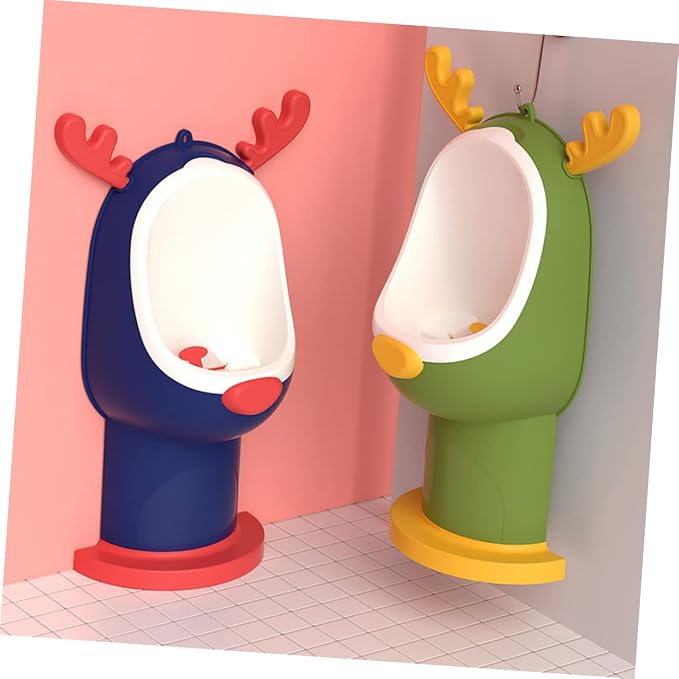TOYANDONA 1pc Cartoon Elk Urinal for Boys Fun Potty Training Tool for Toddlers Wall-Mounted Pee Trainer Height Settings Easy to Clean and Use