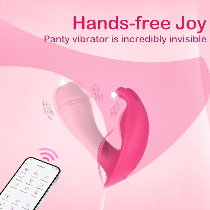 Wearable Panty Vibrator for Women, APP Control Stimulator G Spot and Clit, Female Vibrators 9 * 9 Vibration Modes Rechargeable Portable Sex Toy for Adult Pleasure (Rose)