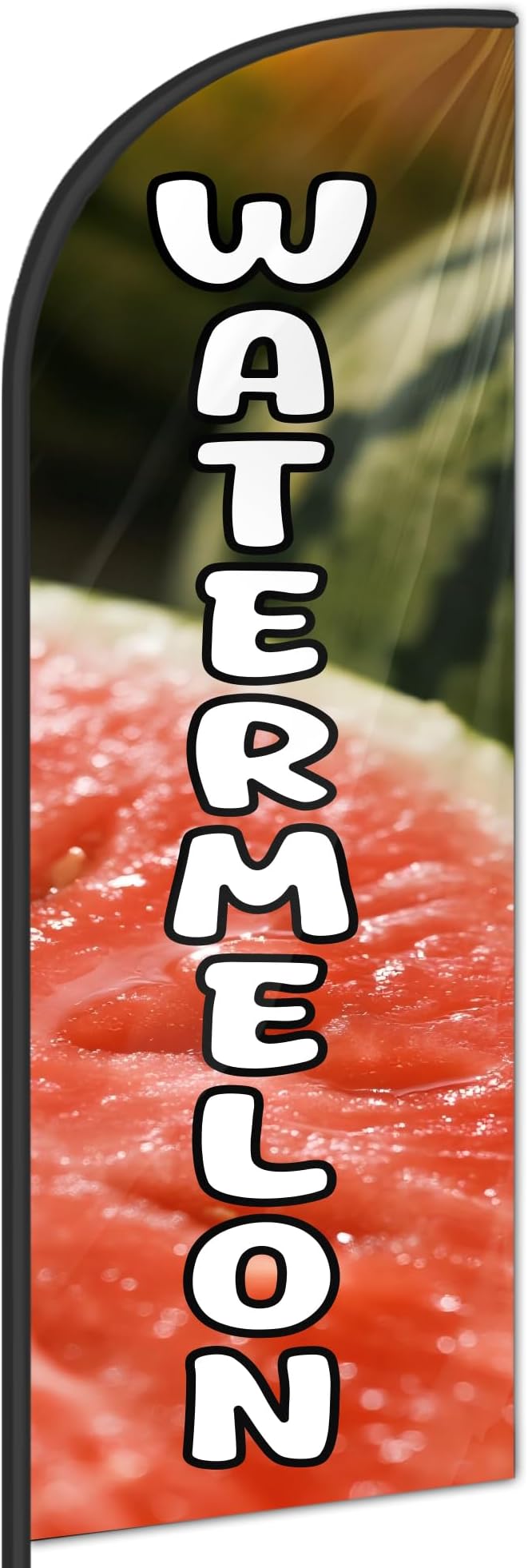 Watermelon Feather Flag for Storefronts Fairs,6 FT (Flagpole Not Included) | Business Advertising Flag