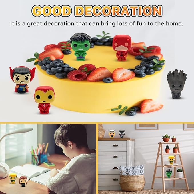 Action Figures, 24 PCS Mini Figures Toy Set, 1.38 Inch PVC Cake Topper Figures Decorations, Gift for Kids in Birthday Party, Christmas Day, Easter Day