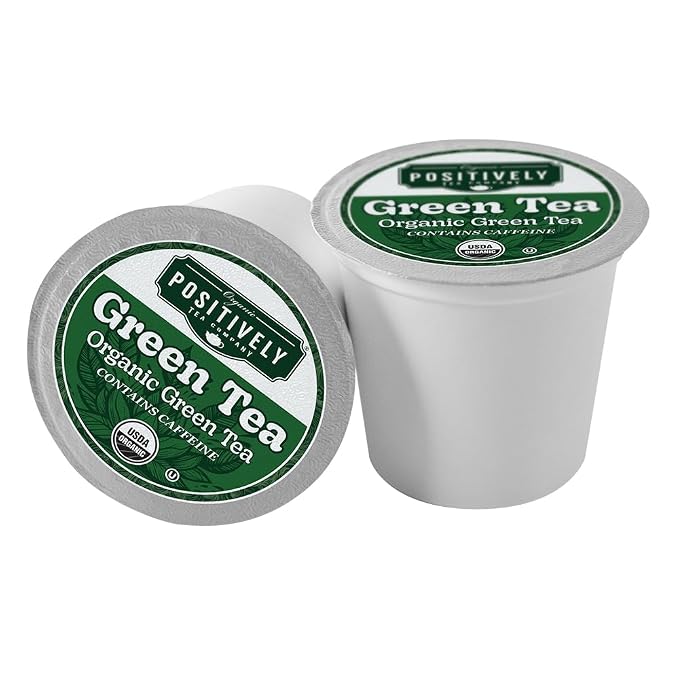 Organic Positively Tea Company, Organic Green Tea, K-Cup Compatible, 24 Pods
