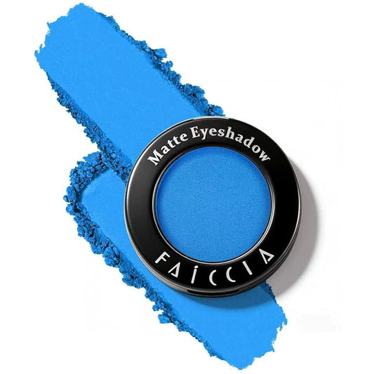 Single Eyeshadow, Klein Blue Pop Matte Finish, Highly Pigmented Blendable Pressed Powder Eye Shadow Makeup for Women, Versatile for Music Festivals, Stage Performances & Bold Party Looks #14
