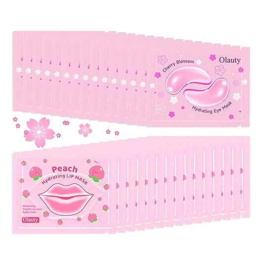 30 Pairs Lip Mask & Under Eye Patches, Pink Collagen Eye Mask Pads, Lip Mask Skincare, Bridesmaid Gifts, Bachelorette Party Favors, Mothers Day Gifts, Teacher Appreciation Gifts, Bulk Gifts for Women