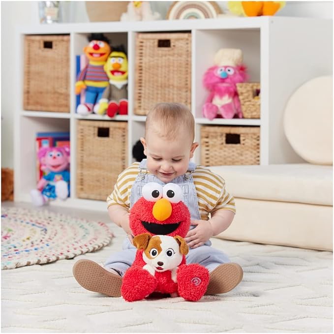 GUND Sesame Street Official Furry Friends Forever Dance & Play Elmo and Tango Animated Plush, Plush Sensory Toy for Ages 1 & Up, Red/Cream, 13”