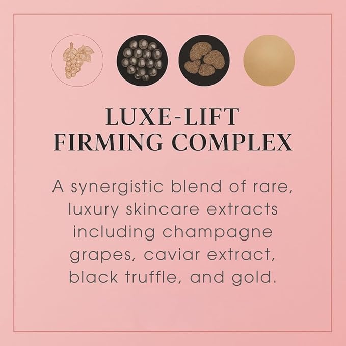 Consult Beaute - Champagne Lift Firming Eye Cream - Anti-Wrinkle - Diminish Appearance of Fine Lines - Hydrating Moisture - Instant Illumination - Nourishing Caviar and Grape Seed Extract - 0.5 oz