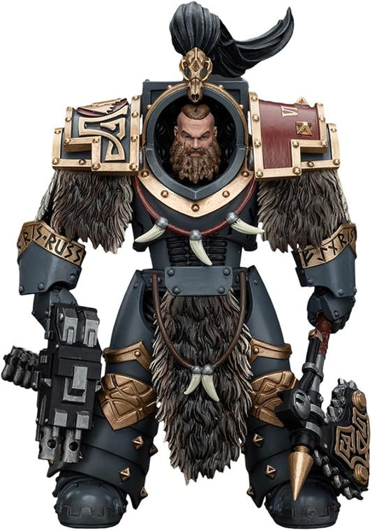JOYTOY 1/18 Warhammer The Horus Heresy Action Figure 5.59 inch Space Wolves Varagyr Wolf Guard Squad Varagyr Terminator 4 Collection Model Birthday Gift