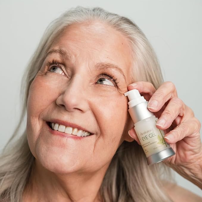 Deluvia Daily Under Eye Gel - Reduces the Appearance of Puffiness, Wrinkles, Fine Lines, Bags, Dry, Crepe Skin - Organic Aloe, Vitamin E, Hyaluronic Acid - Firming Moisturizing..