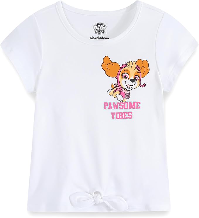 Paw Patrol Nickelodeon Girls Mix and Match 5 Piece Outfit Set with Tops, Leggings, Shorts & Scrunchie for Toddler and Big Kid