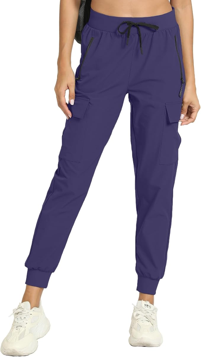 Women's Joggers Cargo Pants Lightweight Quick Dry Hiking Running Pants for Athletic Casual & Outdoor