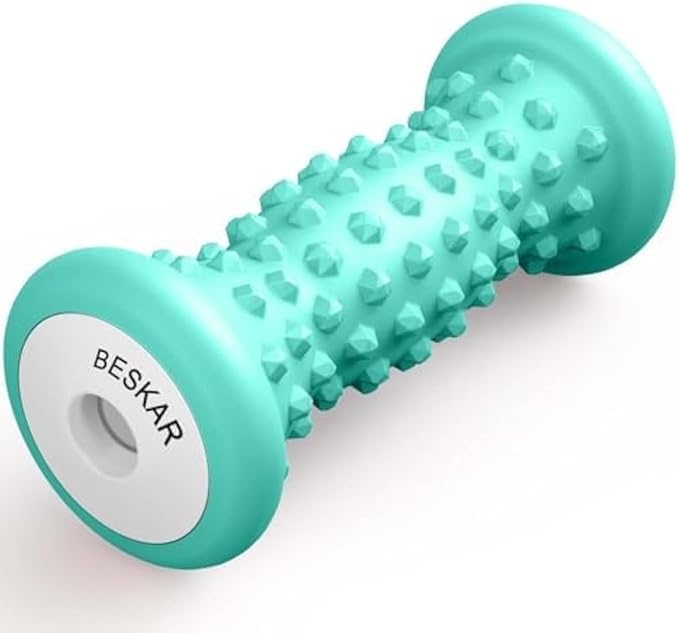 BESKAR Foot Massage Roller for Plantar Fasciitis Relief, Portable Deep Tissue Muscle Massage, Arch and Heel Pain Relief, Trigger Point Therapy Reflexology Tool